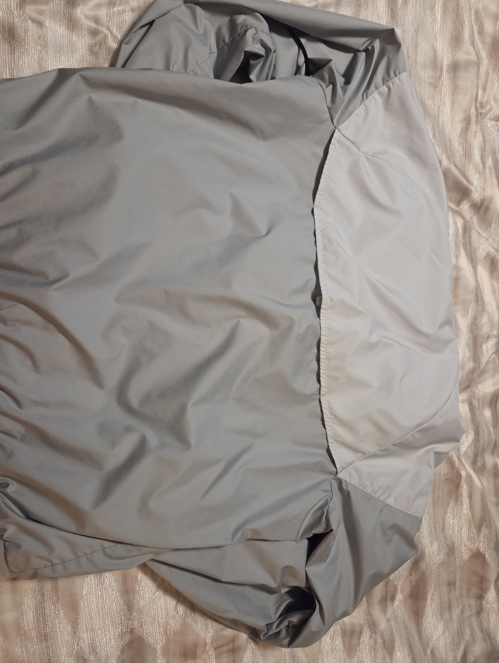 Nike Light Gray and Black Logo Hooded Windbreaker - Picture 5 of 6